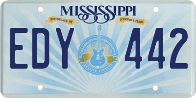 MS license plate EDY442