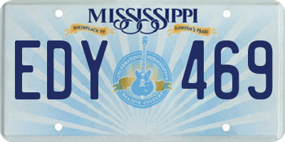 MS license plate EDY469