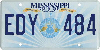 MS license plate EDY484
