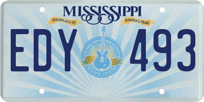 MS license plate EDY493