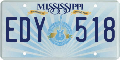 MS license plate EDY518