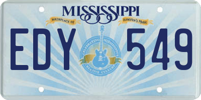 MS license plate EDY549