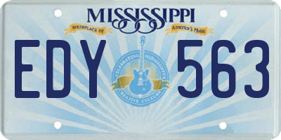 MS license plate EDY563