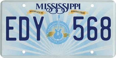 MS license plate EDY568