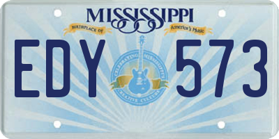 MS license plate EDY573