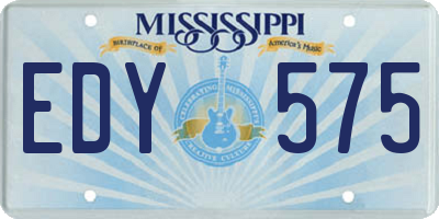 MS license plate EDY575