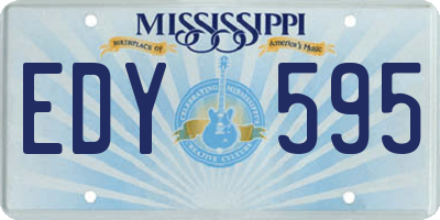 MS license plate EDY595