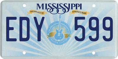 MS license plate EDY599