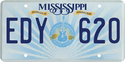 MS license plate EDY620