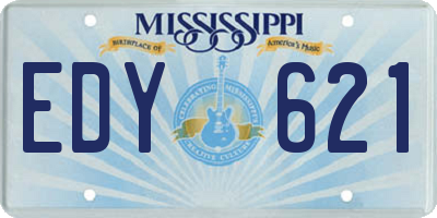 MS license plate EDY621