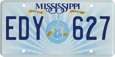 MS license plate EDY627
