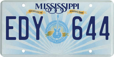 MS license plate EDY644