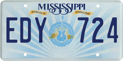 MS license plate EDY724