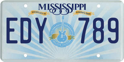 MS license plate EDY789