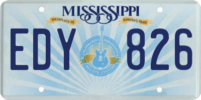 MS license plate EDY826