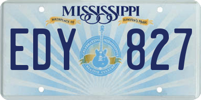 MS license plate EDY827