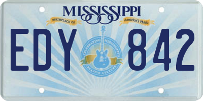 MS license plate EDY842