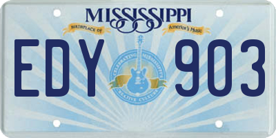 MS license plate EDY903