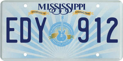 MS license plate EDY912