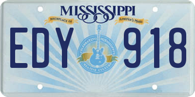 MS license plate EDY918