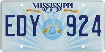 MS license plate EDY924