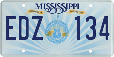 MS license plate EDZ134