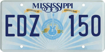 MS license plate EDZ150