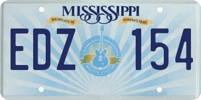 MS license plate EDZ154