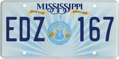 MS license plate EDZ167