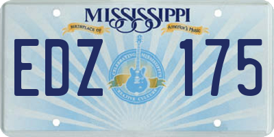MS license plate EDZ175