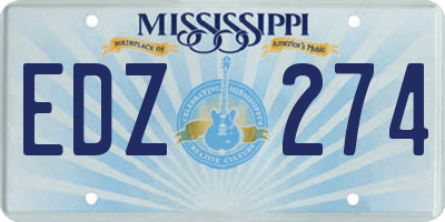 MS license plate EDZ274