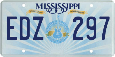 MS license plate EDZ297