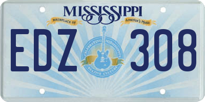 MS license plate EDZ308