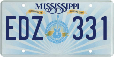 MS license plate EDZ331