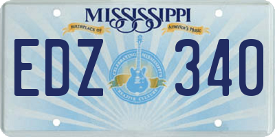 MS license plate EDZ340