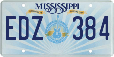 MS license plate EDZ384
