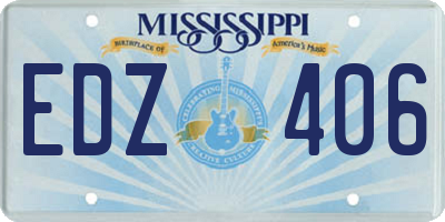 MS license plate EDZ406