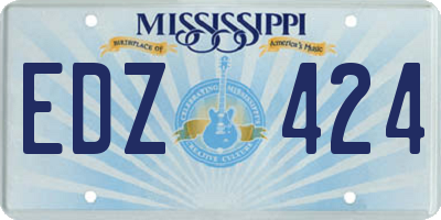 MS license plate EDZ424