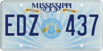 MS license plate EDZ437