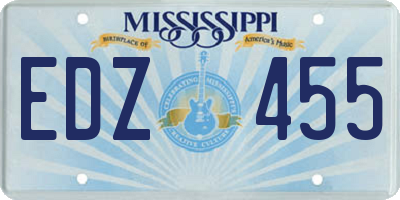MS license plate EDZ455