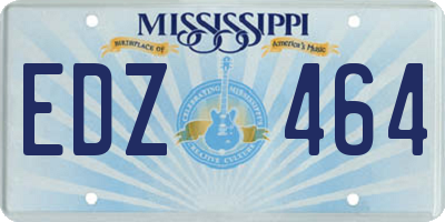 MS license plate EDZ464