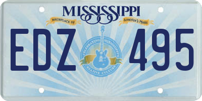 MS license plate EDZ495