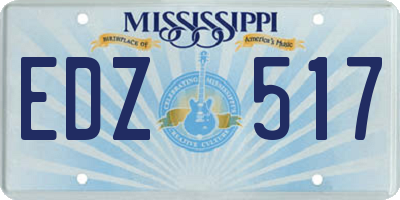 MS license plate EDZ517