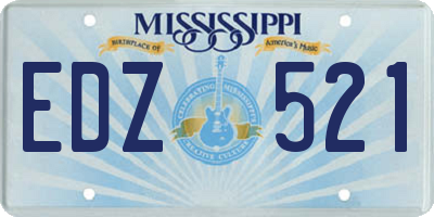 MS license plate EDZ521
