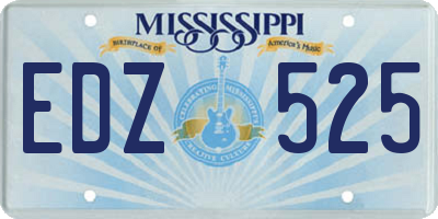 MS license plate EDZ525