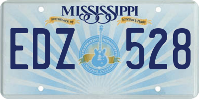 MS license plate EDZ528