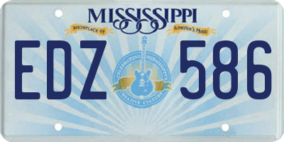 MS license plate EDZ586