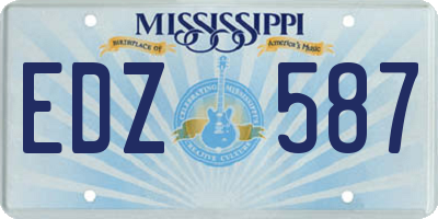 MS license plate EDZ587