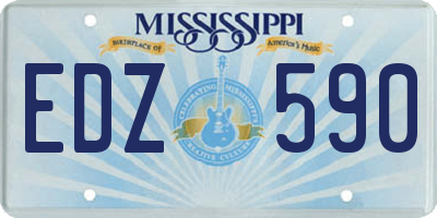 MS license plate EDZ590