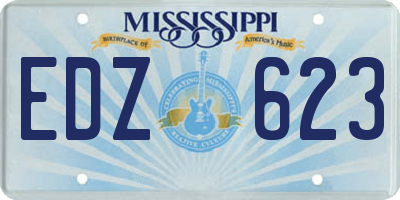 MS license plate EDZ623
